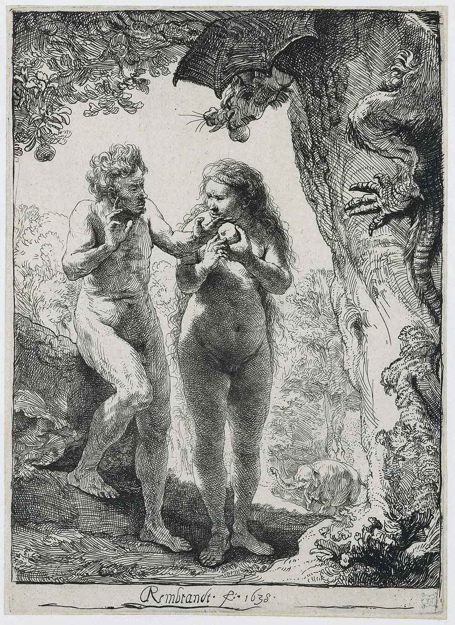 Рембрандт ван Рейн. "Адам и Ева". 1638.